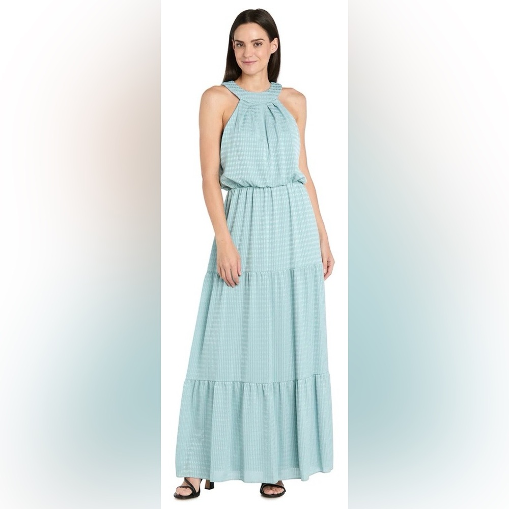 R&M Richards Light Blue Maxi Dress